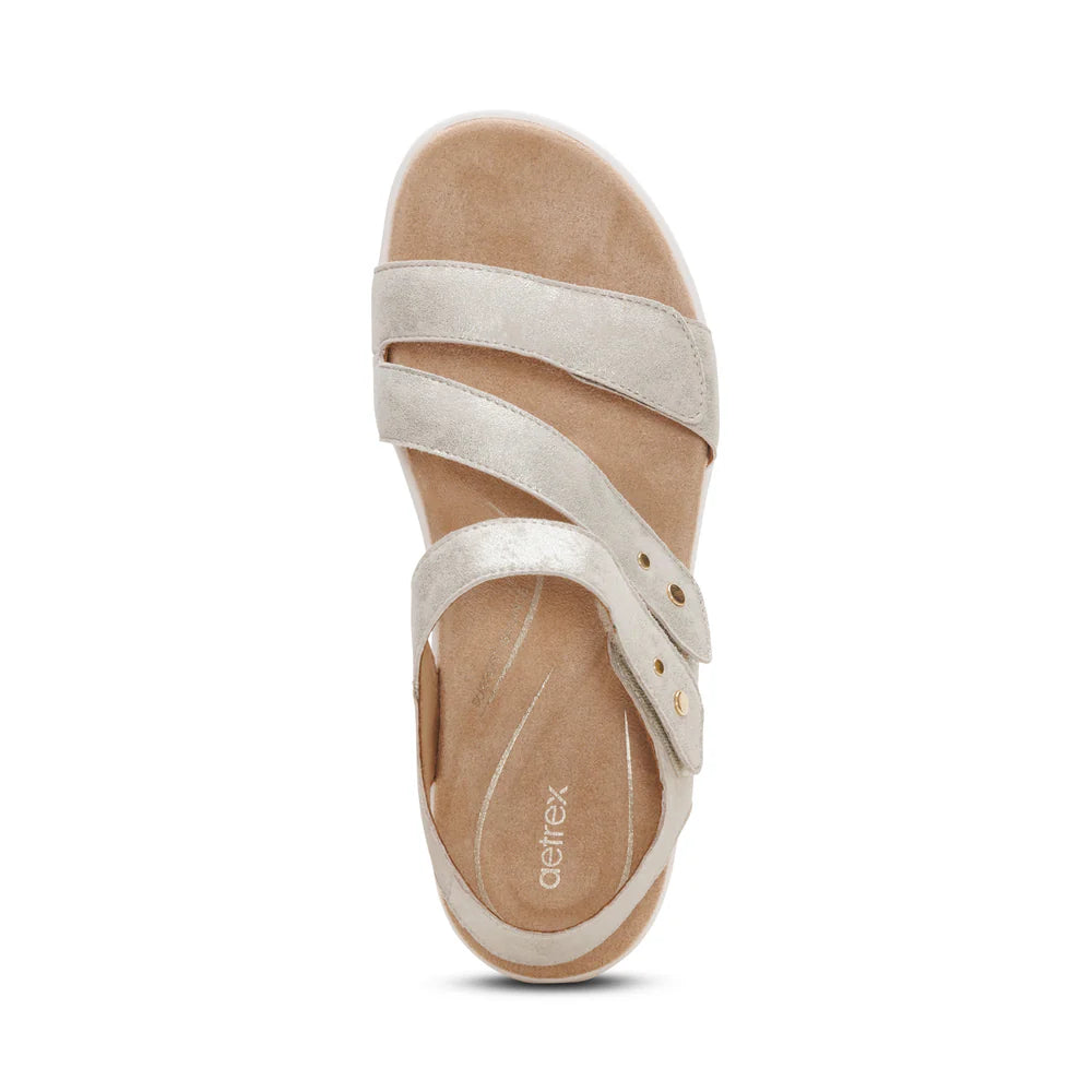Aetrex Women's Savannah Platform Sandal - Champagne EN2005
