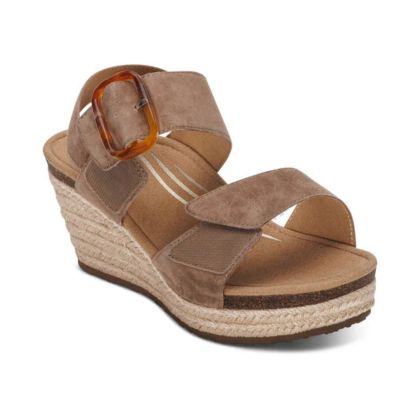 Aetrex Women's Ashley Esp Arch Support Wedge - Taupe EW792
