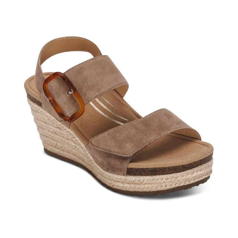 Aetrex Women's Ashley Esp Arch Support Wedge - Taupe EW792