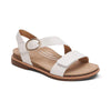 Aetrex Women's Tamara Asymmetrical Quarter Strap Sandal - Ivory FC103