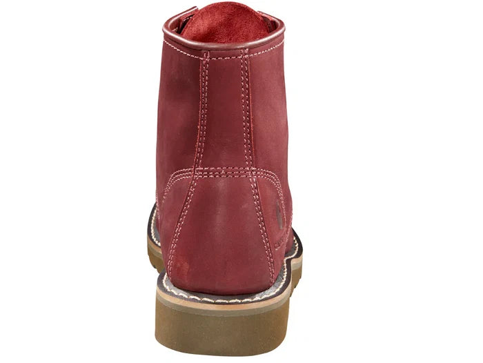 Carhartt Women's 6" Moc Toe Wedge Boot - Burgundy FW6023-W