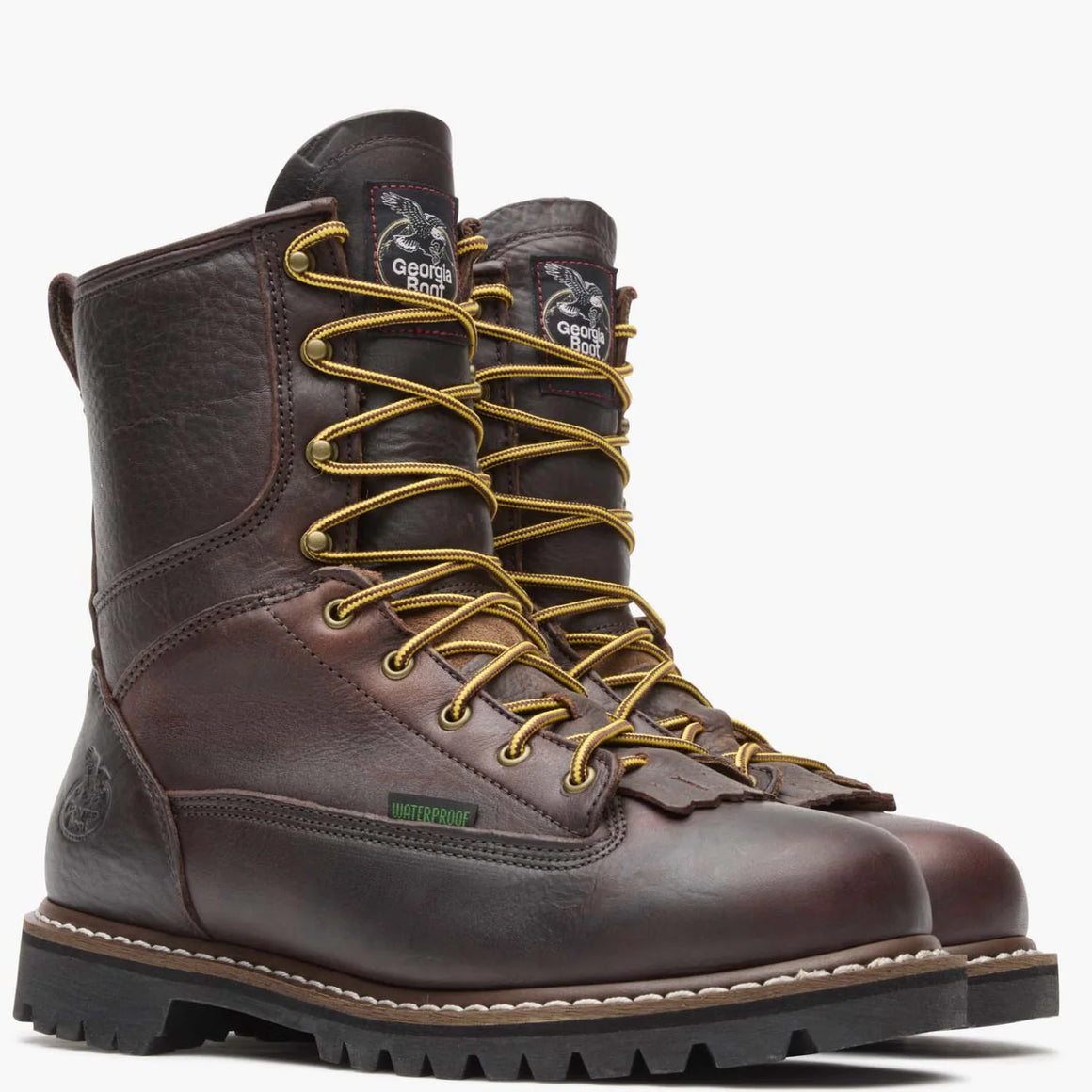 Georgia Men's 8" Waterproof Lace-to-Toe Work Boot - Chocolate G101