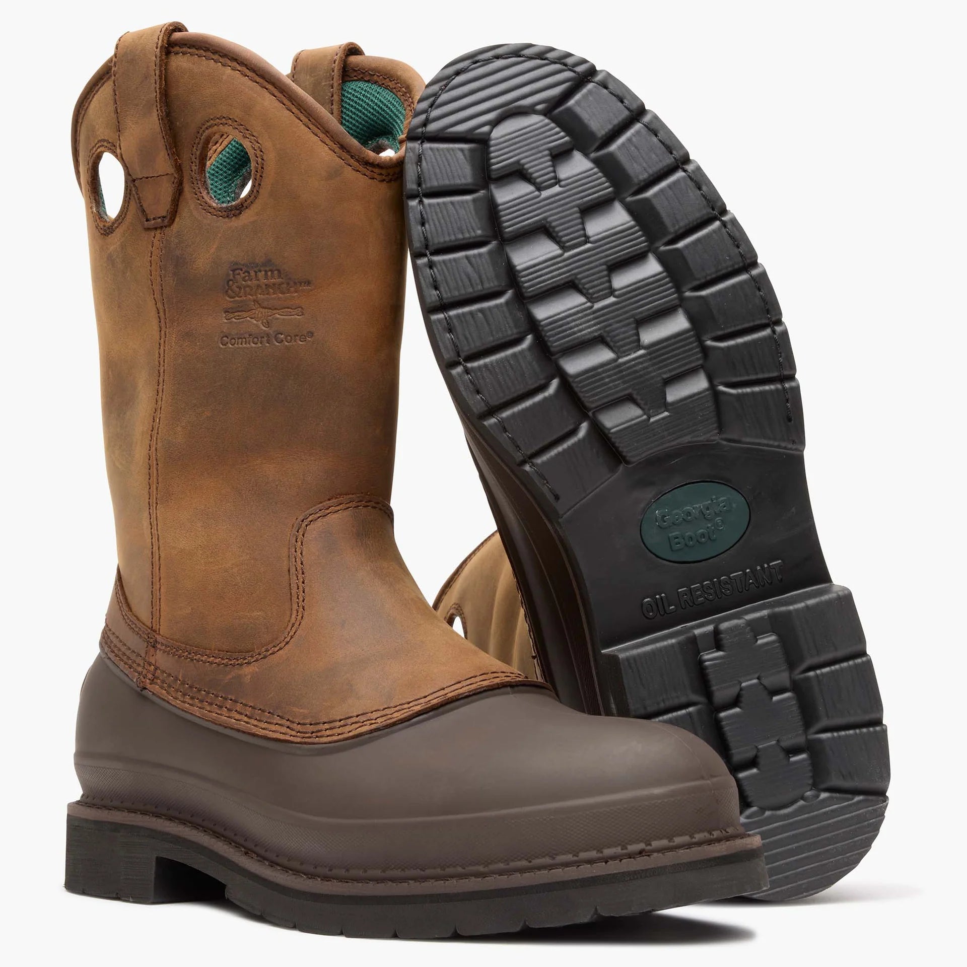 Georgia Men's 12" Muddog Wellington Work Boot - Mississippi Brown G5514