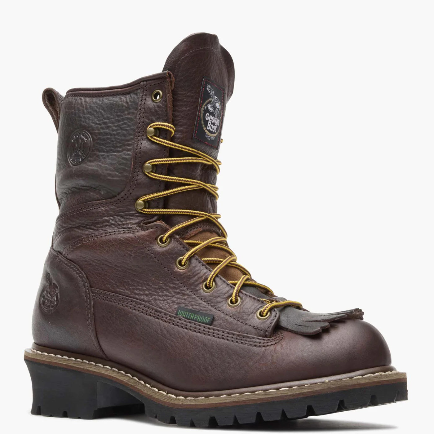 Georgia Men's 8" Waterproof Logger Work Boots - Brown G7113