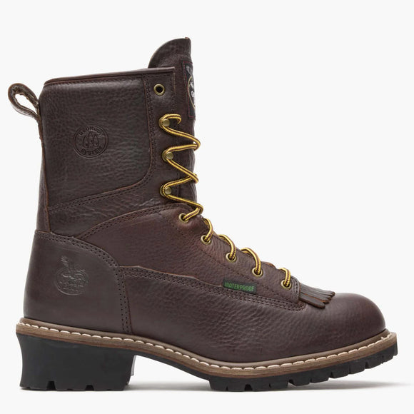 Georgia Men's 8" Steel Toe Waterproof Logger Work Boots - Brown G7313