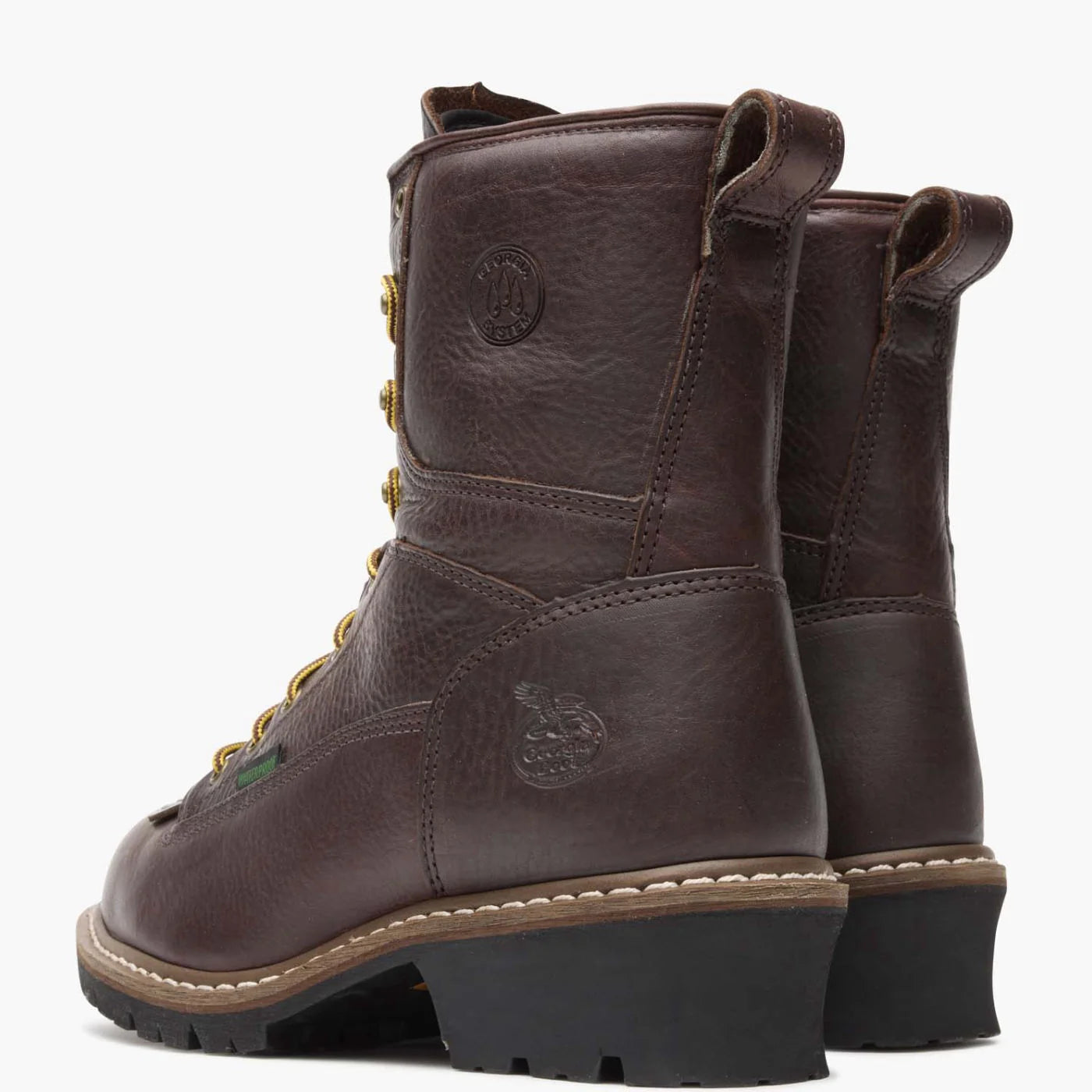 Georgia Men's 8" Steel Toe Waterproof Logger Work Boots - Brown G7313