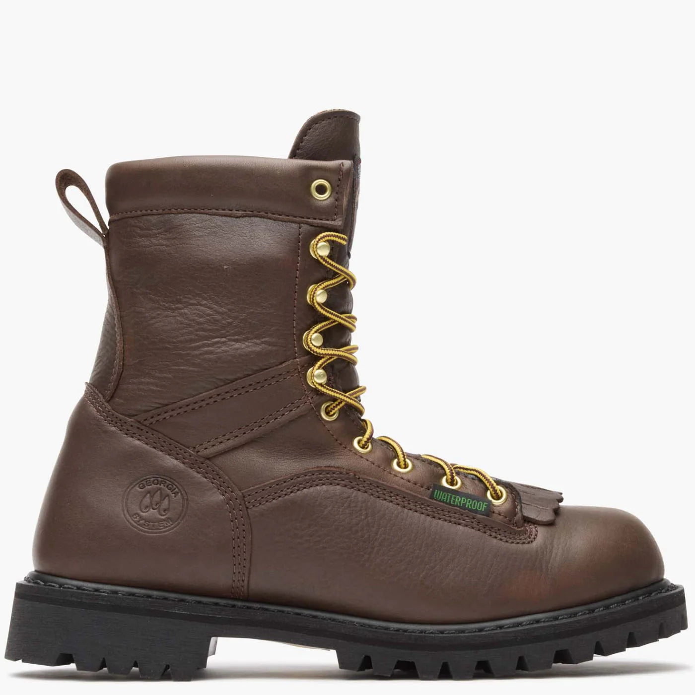 Georgia Men's 8" Waterproof Lace-to-Toe Work Boot - Chocolate G8041