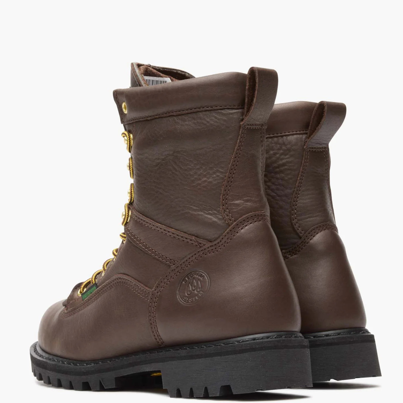 Georgia Men's 8" Waterproof Lace-to-Toe Work Boot - Chocolate G8041