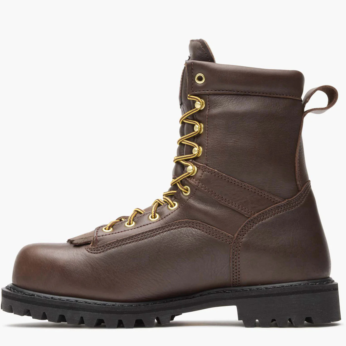 Georgia Men's 8" Lace-to-Toe Steel Toe Waterproof Work Boot - Chocolate G8341