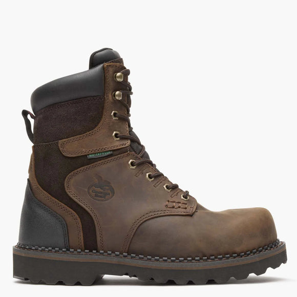 Georgia Men's 8" Brookville Steel Toe Waterproof Work Boot - Brown G9334