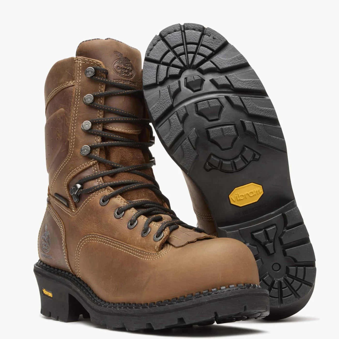 Georgia Men's 9" Comfort Core Waterproof Composite Toe Work Boot - Brown GB00097