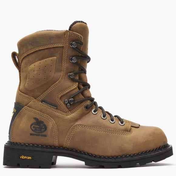 Georgia Men's 8" Comfort Core Low Heel Logger Work Boot - Brown GB00122