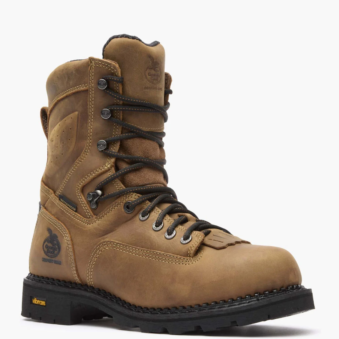 Georgia Men's 8" Comfort Core Low Heel Logger Work Boot - Brown GB00122