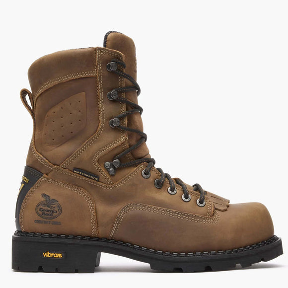 Georgia Men's 8" Comfort Core Composite Toe Low Heel Logger Work Boot - Brown GB00123