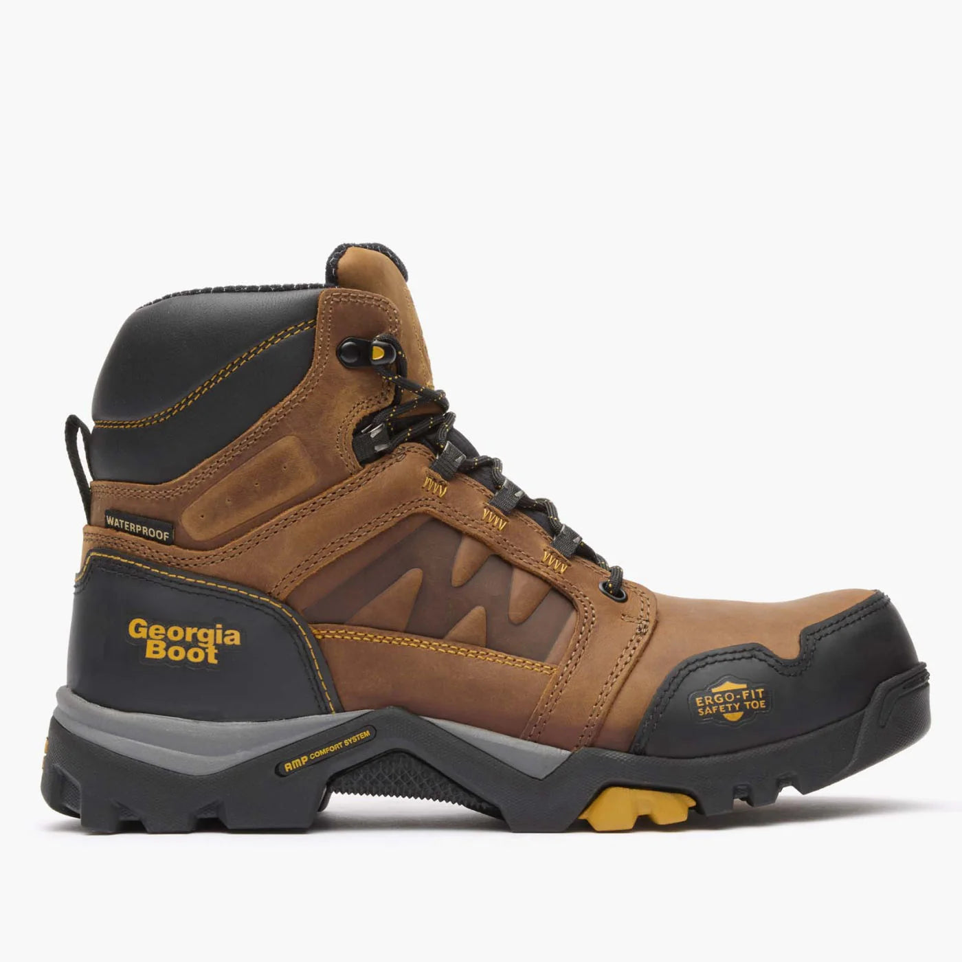 Georgia Men's 6" Amplitude Composite Toe Waterproof Work Boot - Trail Crazy Horse GB00129