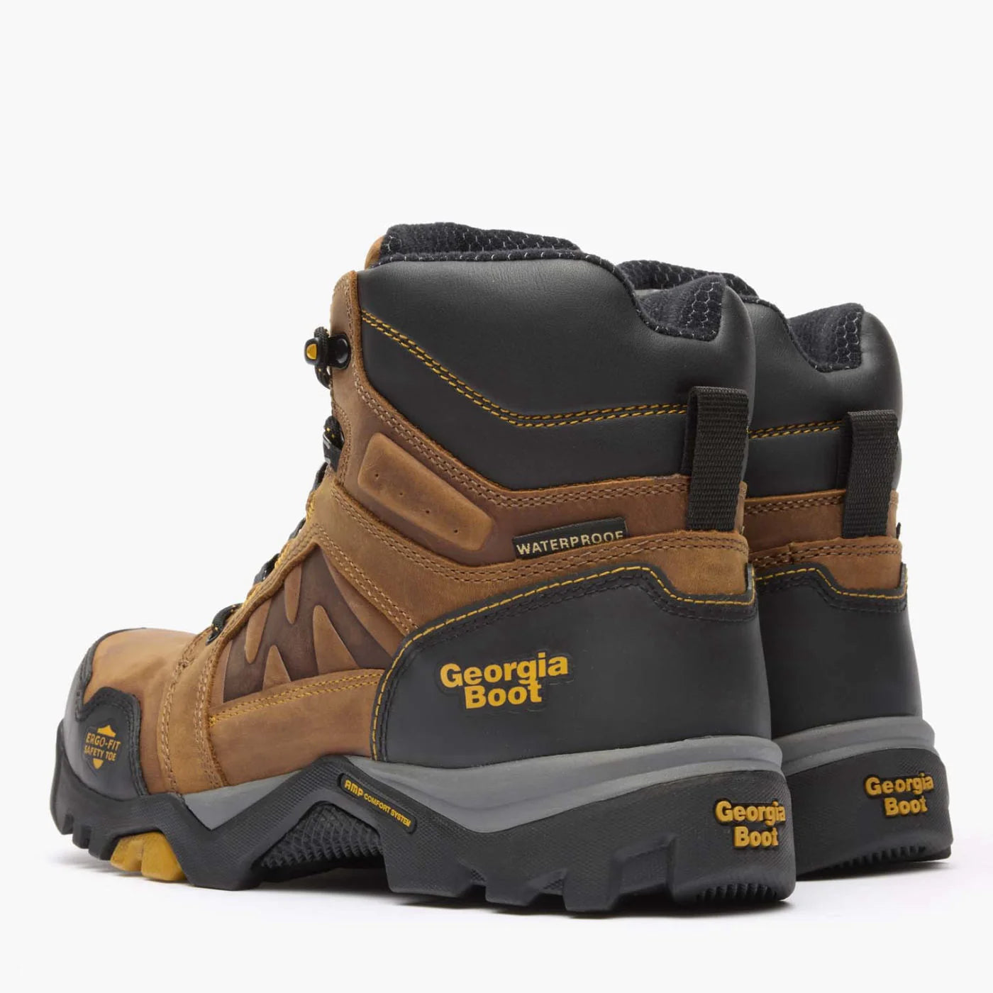 Georgia Men's 6" Amplitude Composite Toe Waterproof Work Boot - Trail Crazy Horse GB00129