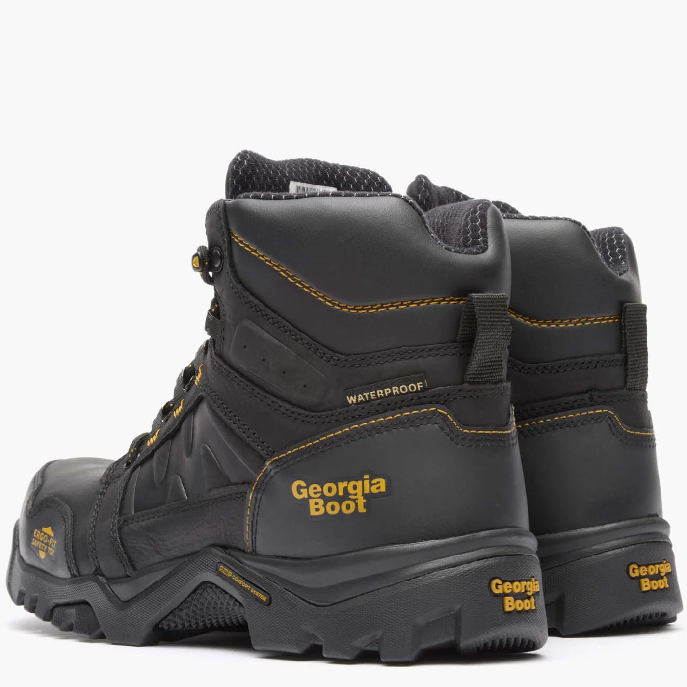 Georgia Men's 6" Amplitude Composite Toe Waterproof Work Boot - Black GB00130