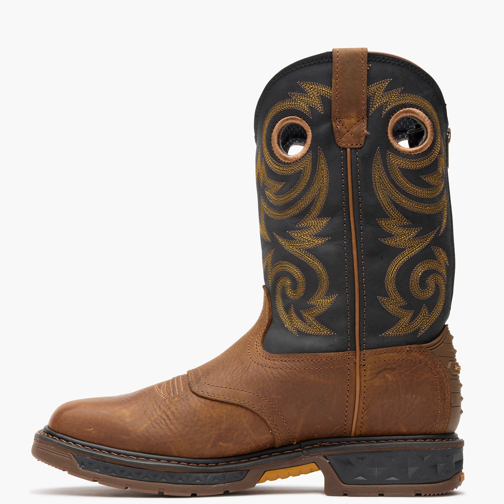 Georgia Men's 11" Carbo-Tec LT Waterproof Pull-On Work Boot - Black/Brown GB00266