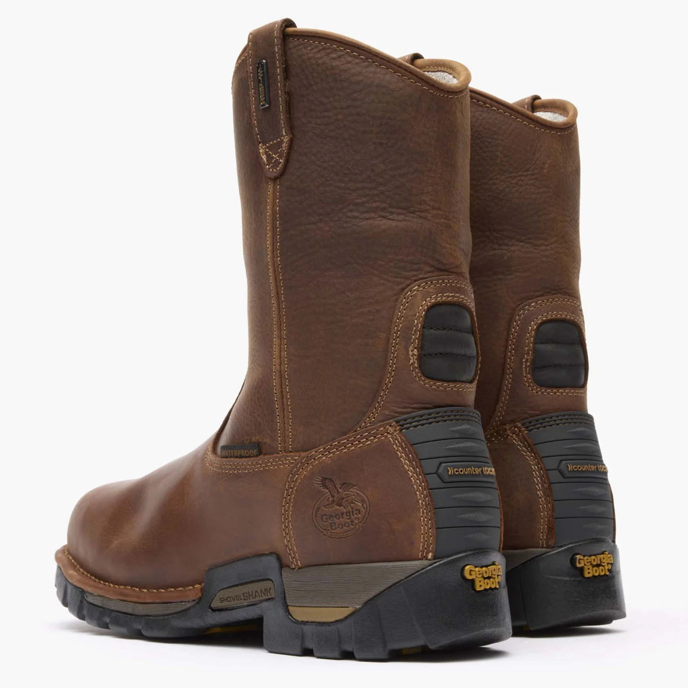 Georgia Men's 10" Eagle One Waterproof Pull-On Waterproof Work Boot - Brown GB00314