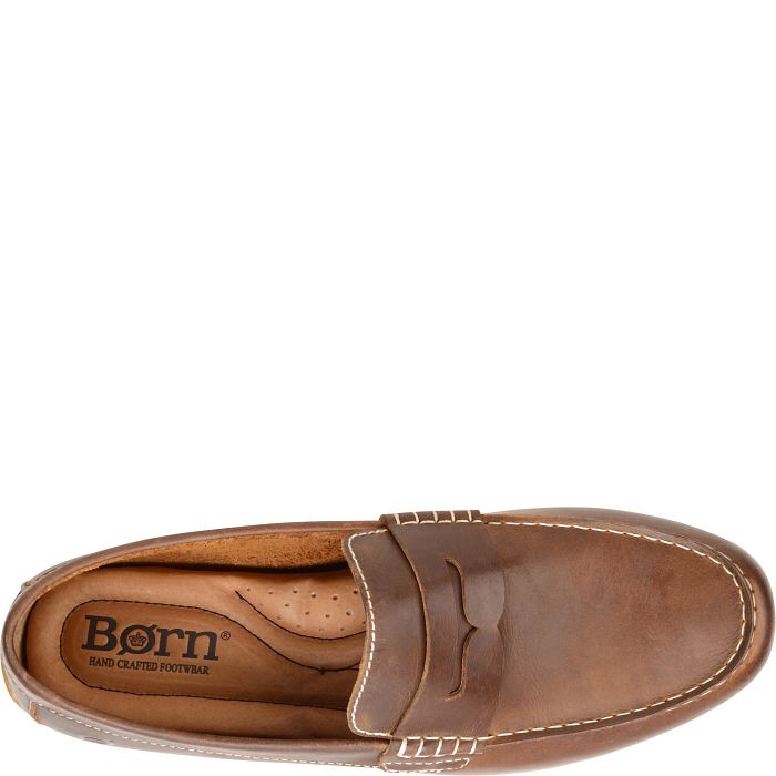 Born Men's Andes Loafer - Dark Brown(Pyramid) H45923
