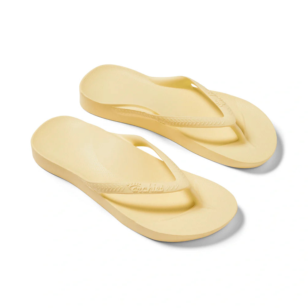 Archie Arch Support Unisex Flip Flops - Lemon LEM-HAS