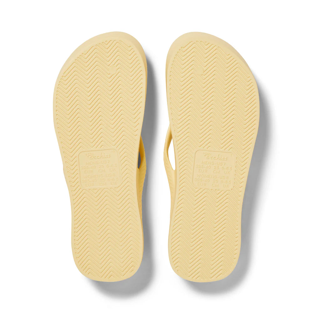 Archie Arch Support Unisex Flip Flops - Lemon LEM-HAS