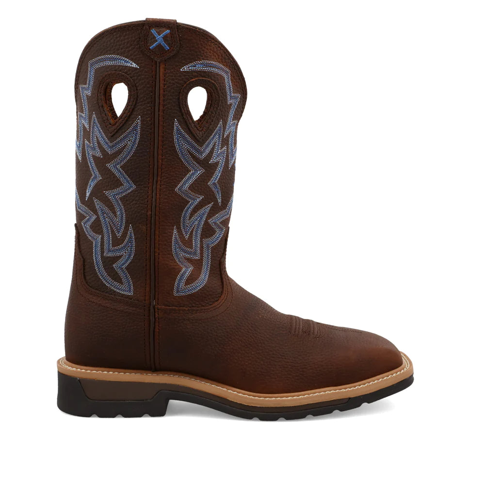 Twisted X Men's 12" Western Work Boot - Pebble Brown MLCS003