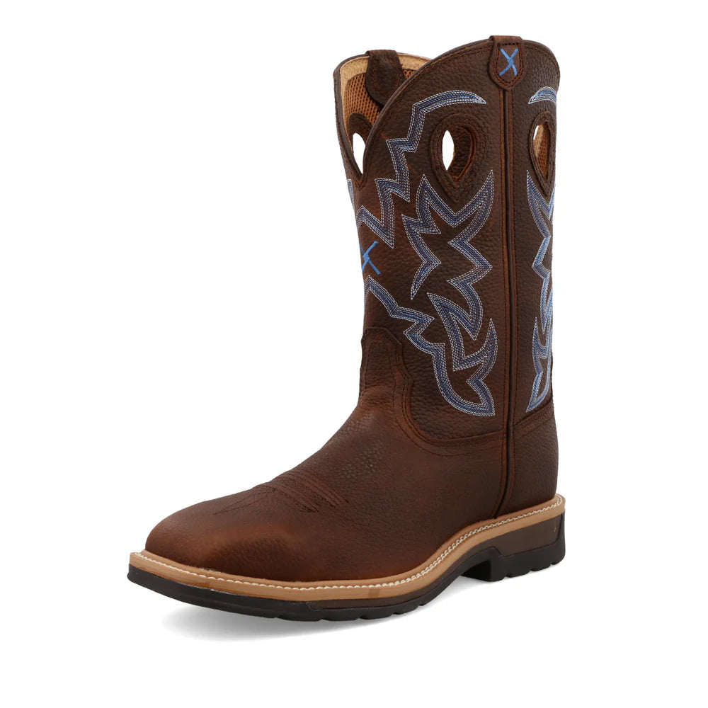 Twisted X Men's 12" Western Work Boot - Pebble Brown MLCS003