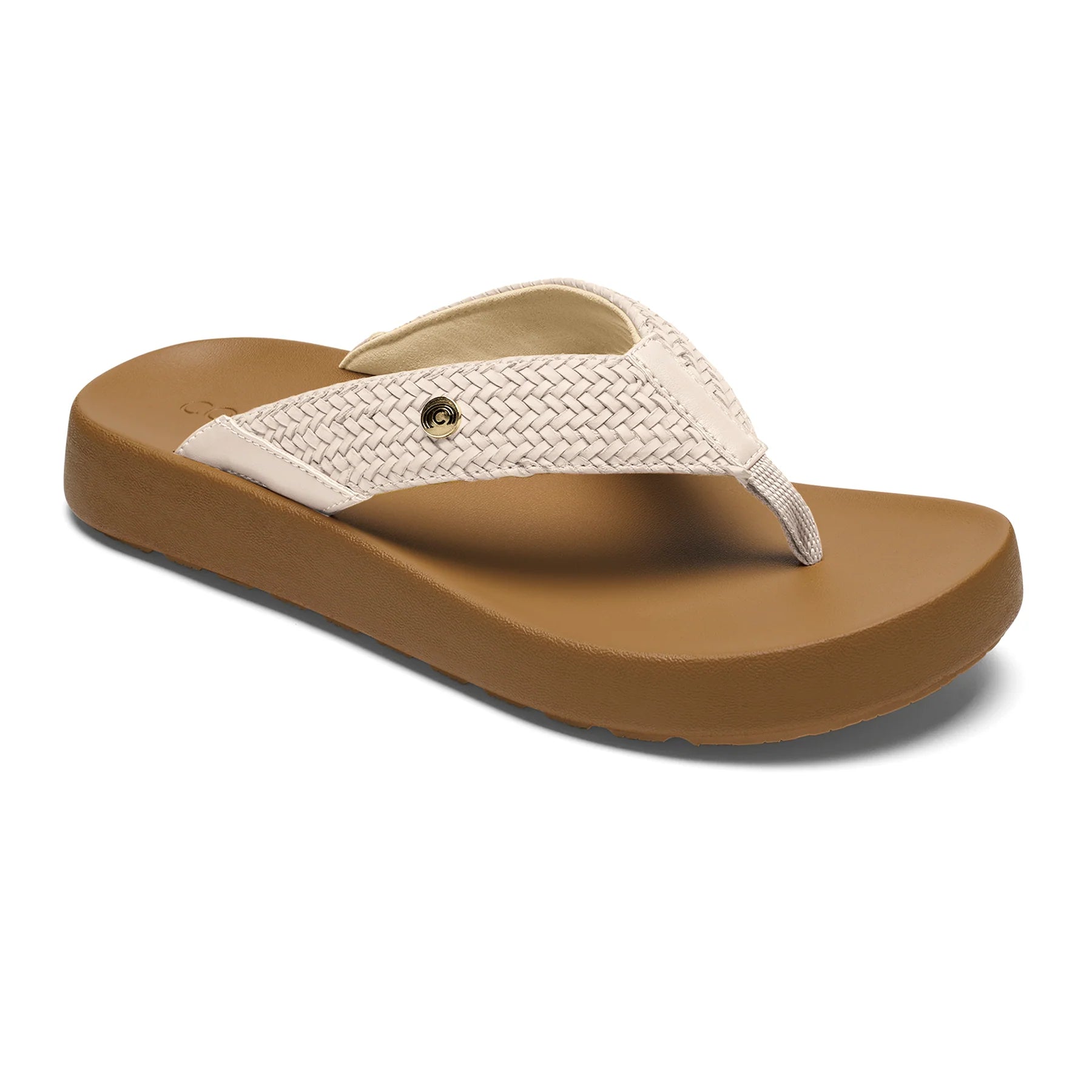 Cobian Women's Palmilla Flip Flop - Cream PAL25-110