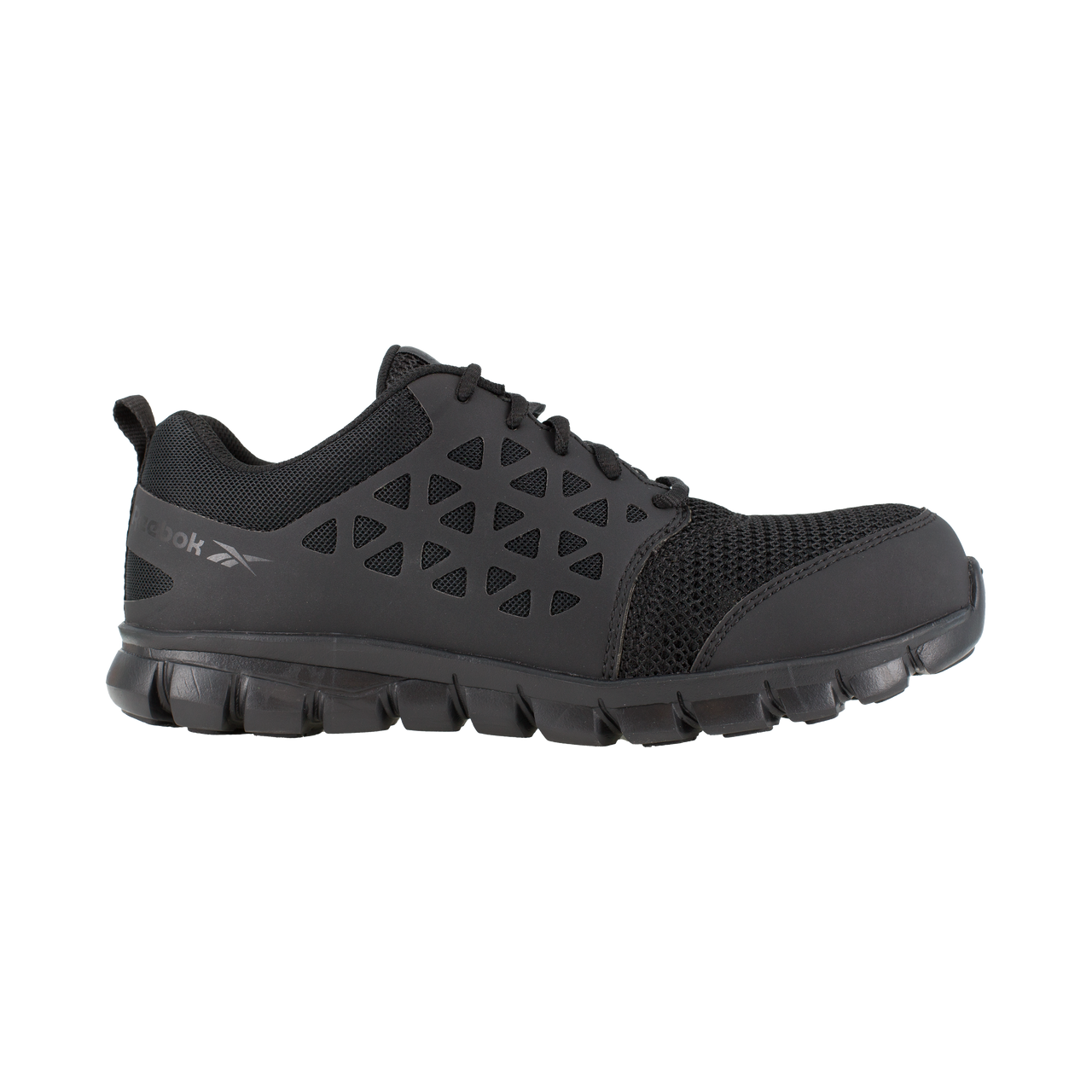 Reebok Women's Sublite Cushion Athletic Work Shoe - Black RB039 - ShoeShackOnline