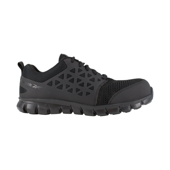 Reebok Women's Sublite Cushion Athletic Work Shoe - Black RB039 - ShoeShackOnline