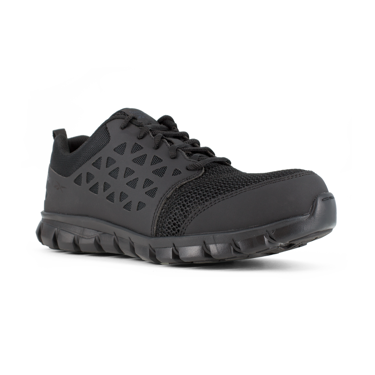 Reebok Women's Sublite Cushion Athletic Work Shoe - Black RB039 - ShoeShackOnline