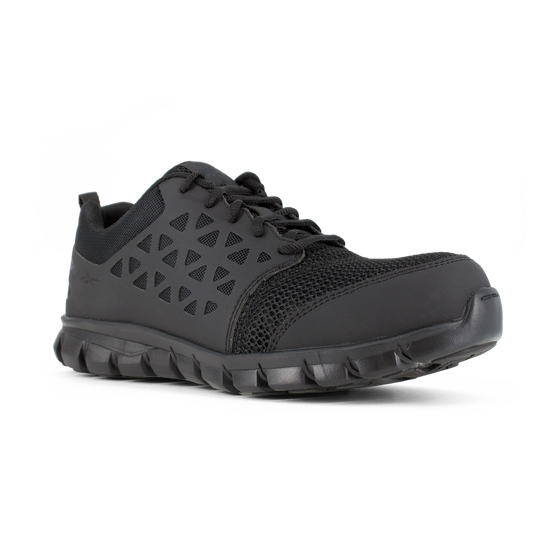 Reebok Women's Sublite Cushion Athletic Work Shoe - Black RB039 - ShoeShackOnline