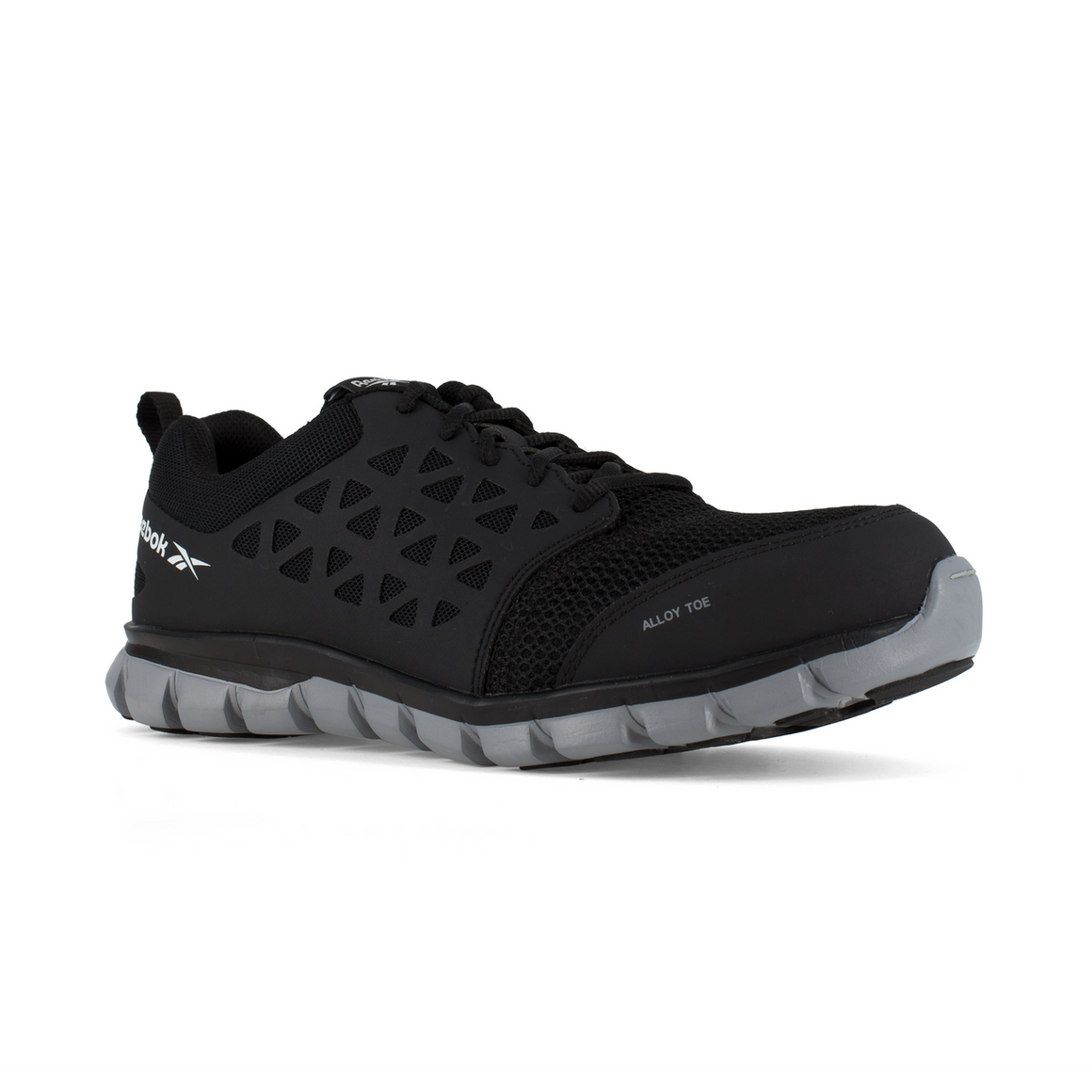 Reebok Women's Sublite Cushion Athletic Work Shoe - Black RB041 - ShoeShackOnline
