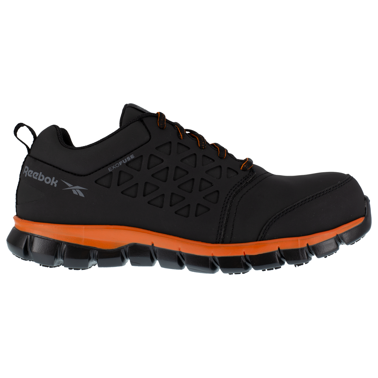 Reebok Men's Sublite Cushion Athletic Composite Toe Work Shoe - Black/Orange RB4050