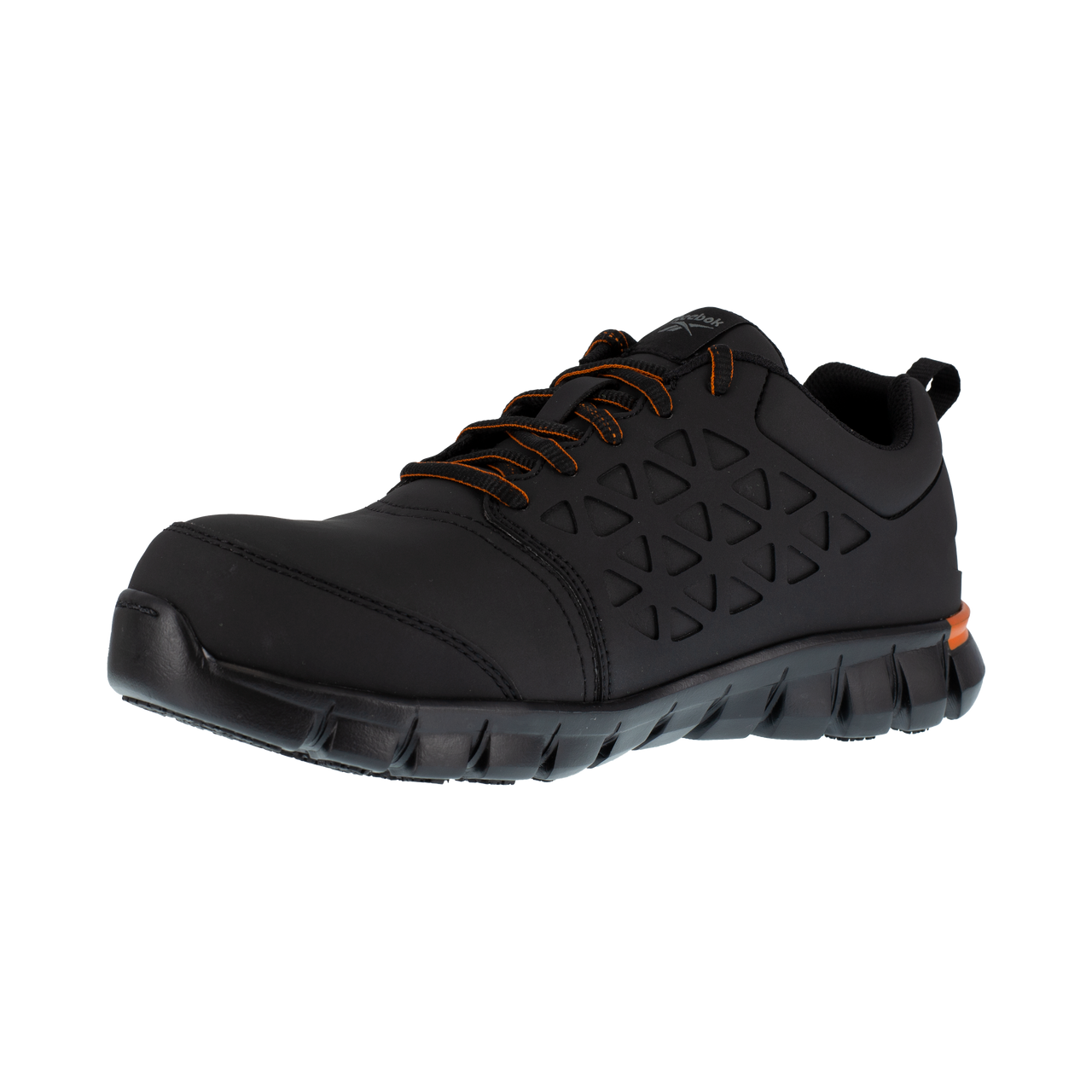 Reebok Men's Sublite Cushion Athletic Composite Toe Work Shoe - Black/Orange RB4050