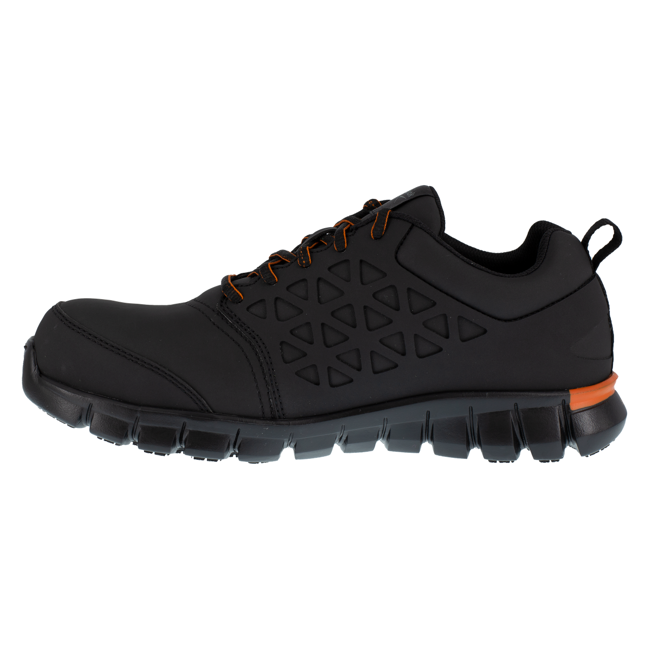 Reebok Men's Sublite Cushion Athletic Composite Toe Work Shoe - Black/Orange RB4050