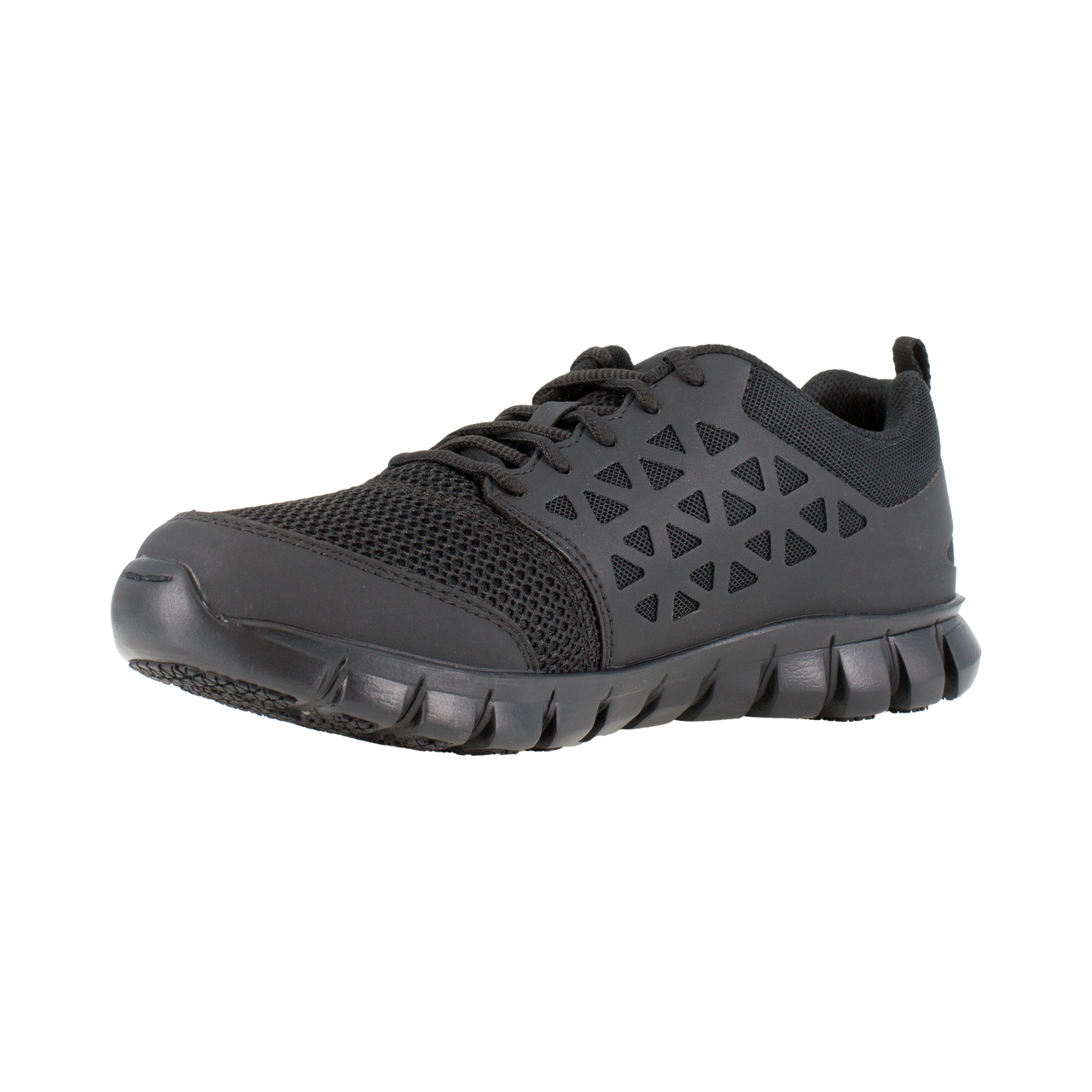 Reebok Women's Sublite Cushion Athletic Work Shoe - Black RB435 - ShoeShackOnline