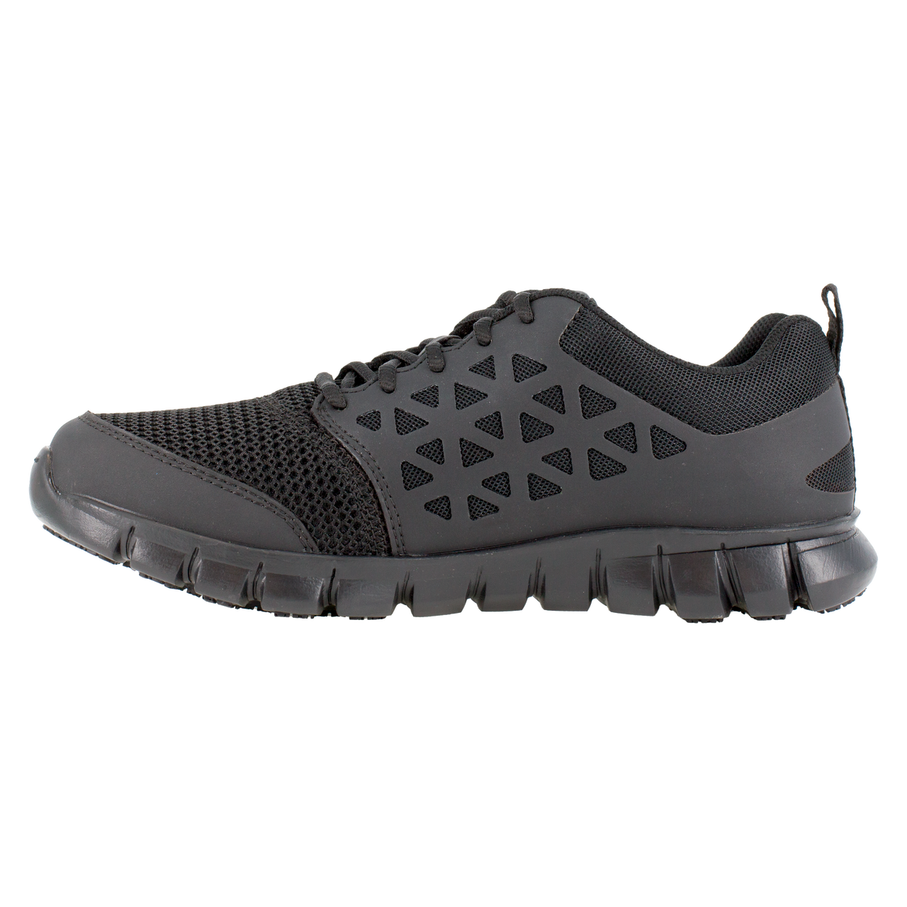 Reebok Women's Sublite Cushion Athletic Work Shoe - Black RB435 - ShoeShackOnline