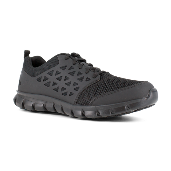 Reebok Women's Sublite Cushion Athletic Work Shoe - Black RB435 - ShoeShackOnline