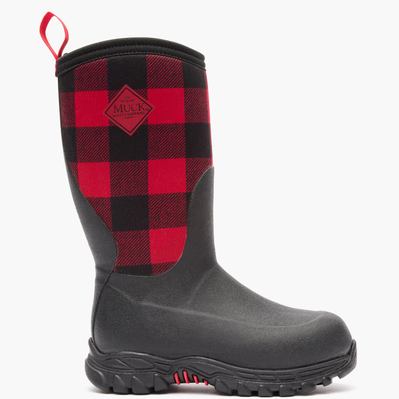Muck Boot Kid's Rugged II Rubber Boot - Black/Buffalo Plaid RG26PLD - ShoeShackOnline