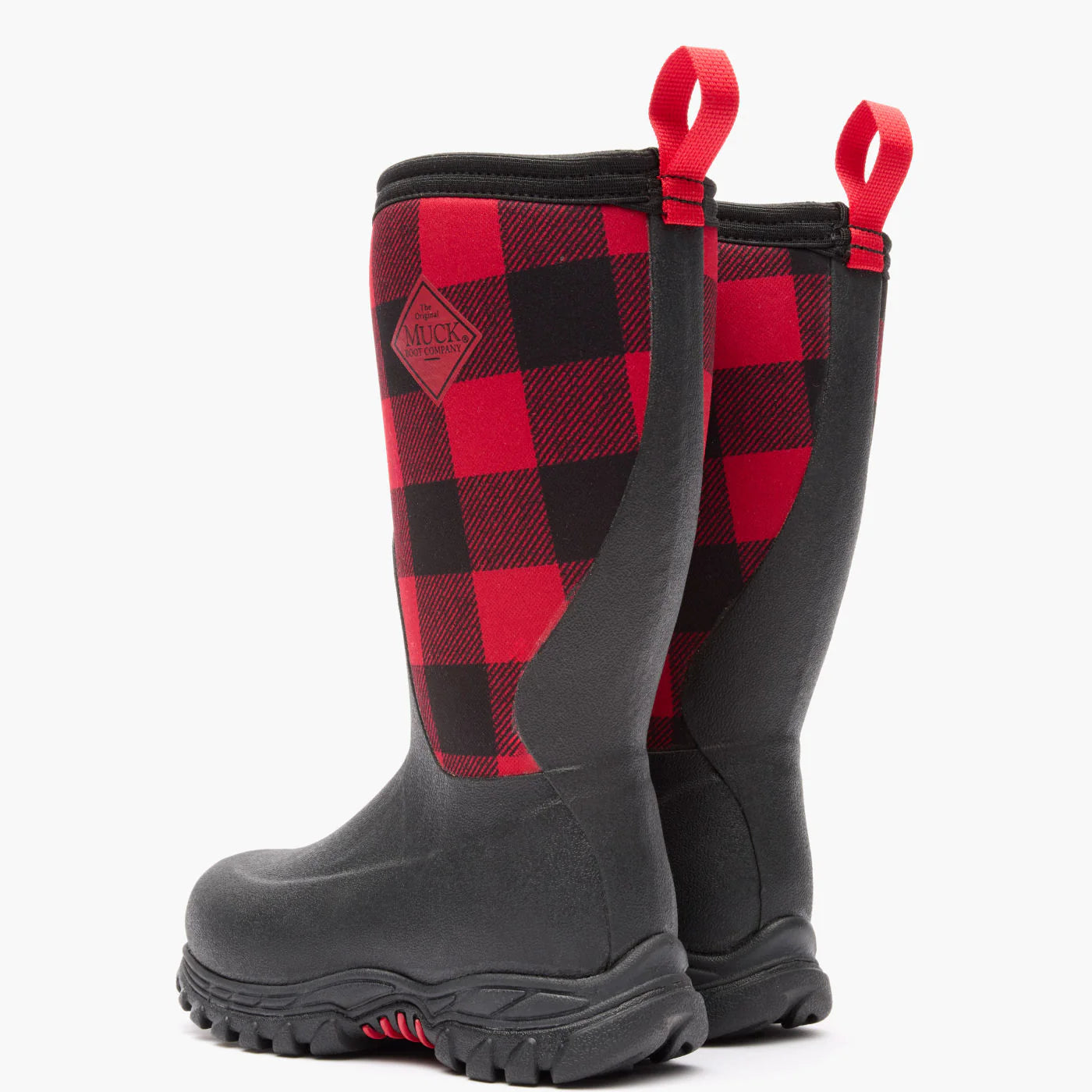 Muck Boot Kid's Rugged II Rubber Boot - Black/Buffalo Plaid RG26PLD - ShoeShackOnline
