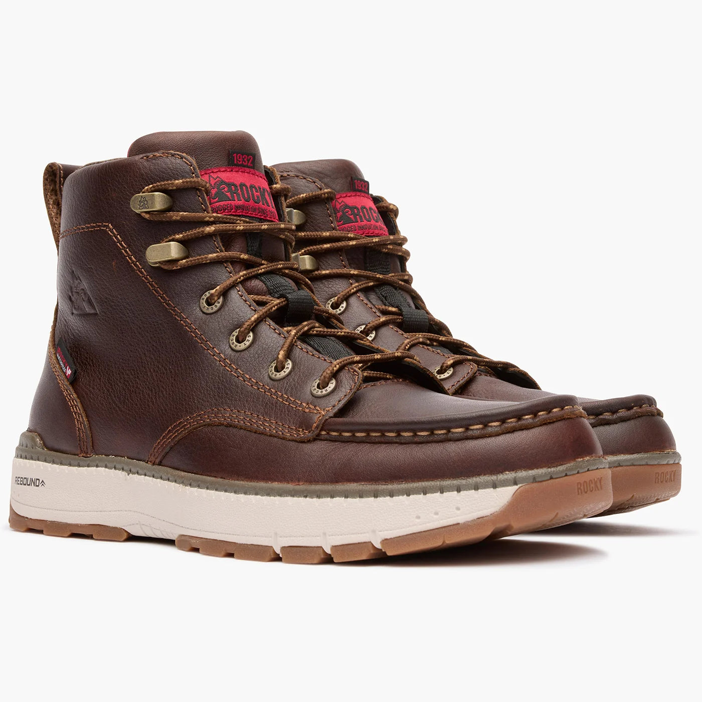 Rocky Men's 6" Rebound Wedge Waterproof Work Boot - Tobacco RKK0434