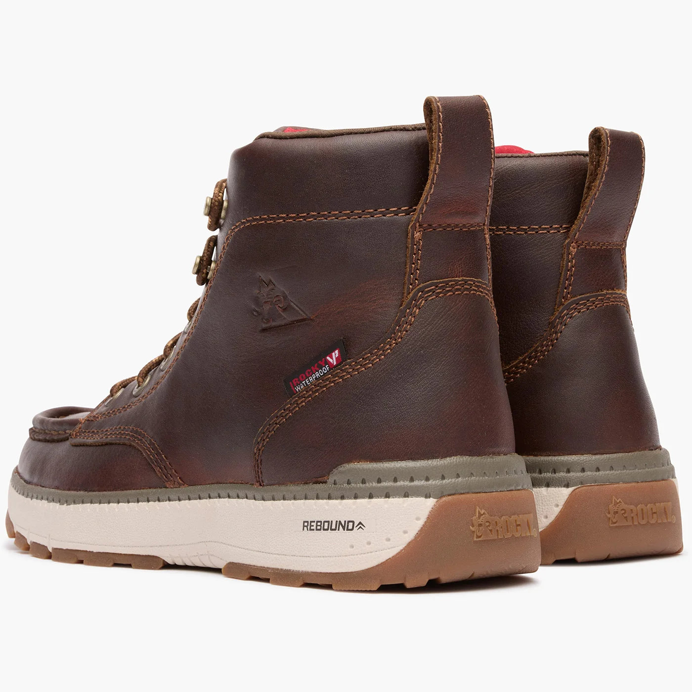 Rocky Men's 6" Rebound Wedge Waterproof Work Boot - Tobacco RKK0434
