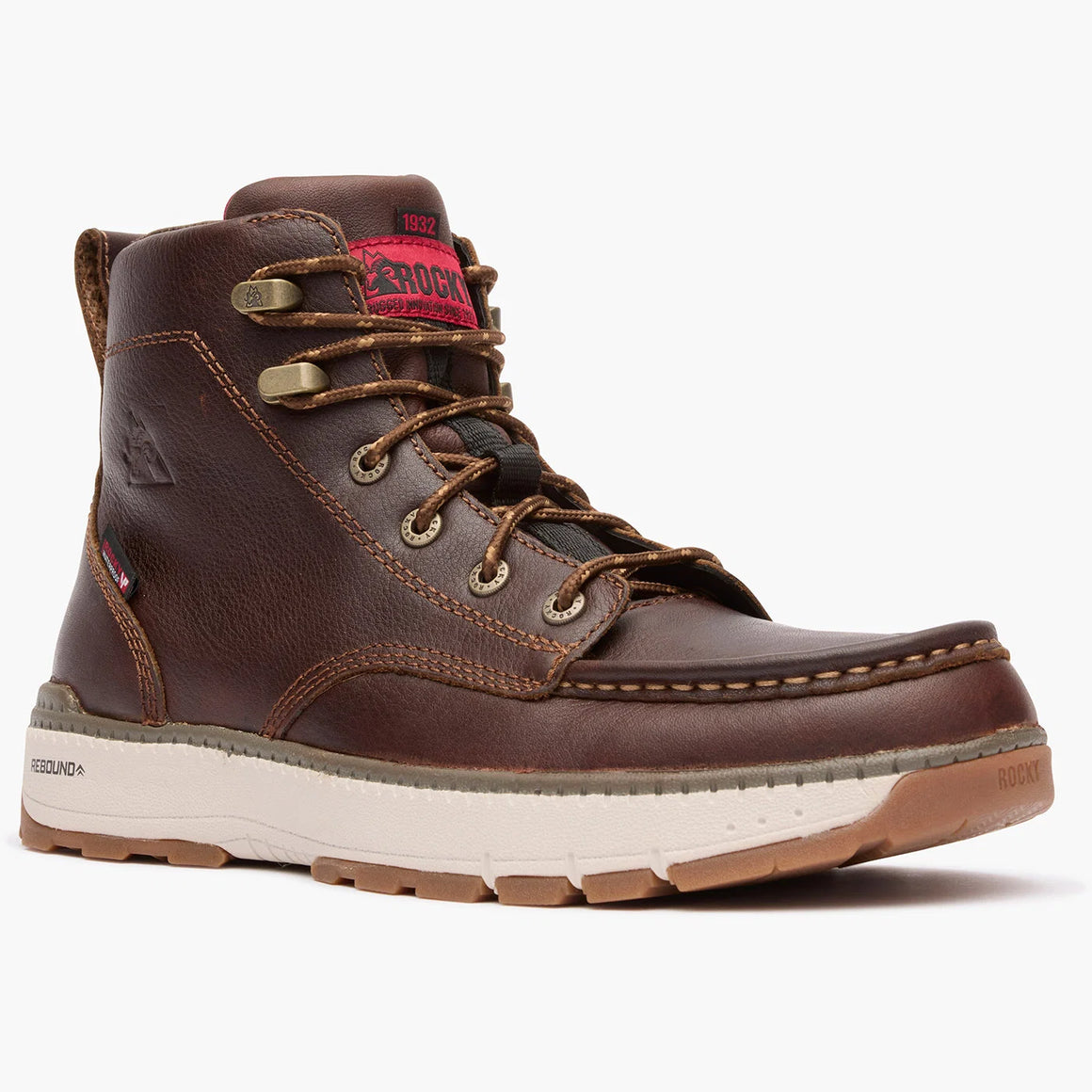 Rocky Men's 6" Rebound Wedge Waterproof Work Boot - Tobacco RKK0434