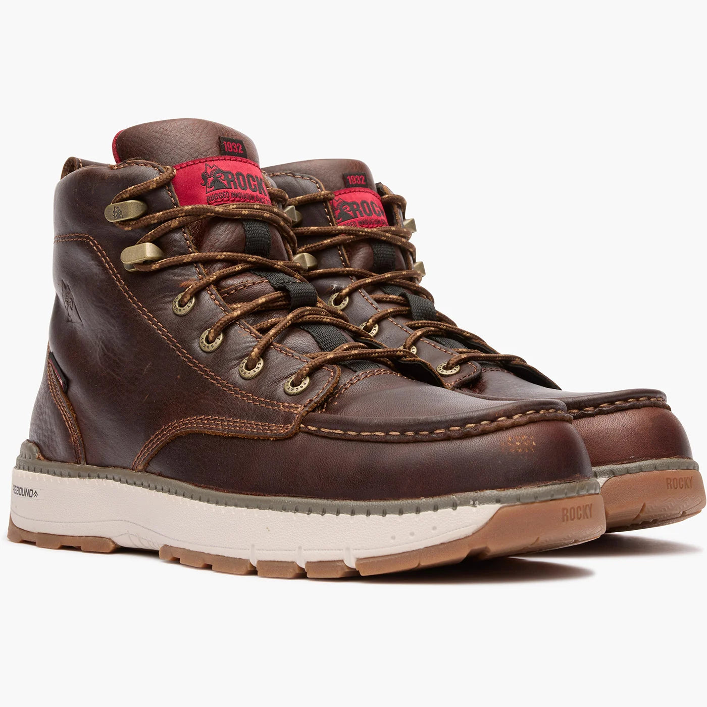 Rocky Men's 6" Rebound Wedge Composite Toe Work Boot - Tobacco RKK0435