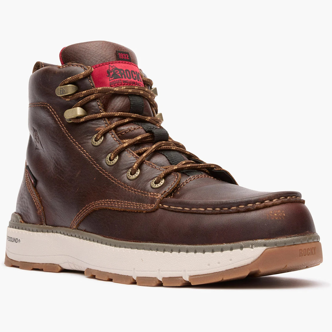 Rocky Men's 6" Rebound Wedge Composite Toe Work Boot - Tobacco RKK0435