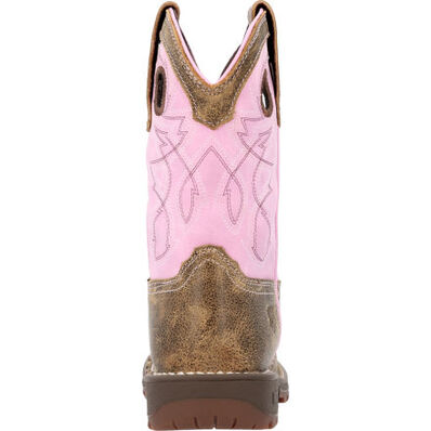 Rocky Little Kid's Legacy 32 Western Boot - Brown/Pink RKW0408C