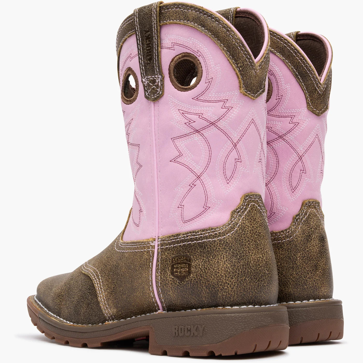 Rocky Little Kid's Legacy 32 Western Boot - Brown/Pink RKW0408C
