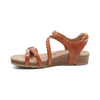 Aetrex Women's Jillian Braided Quarter Strap Sandal - Cognac SC363